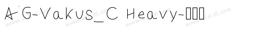 AG-Vakus_C Heavy字体转换